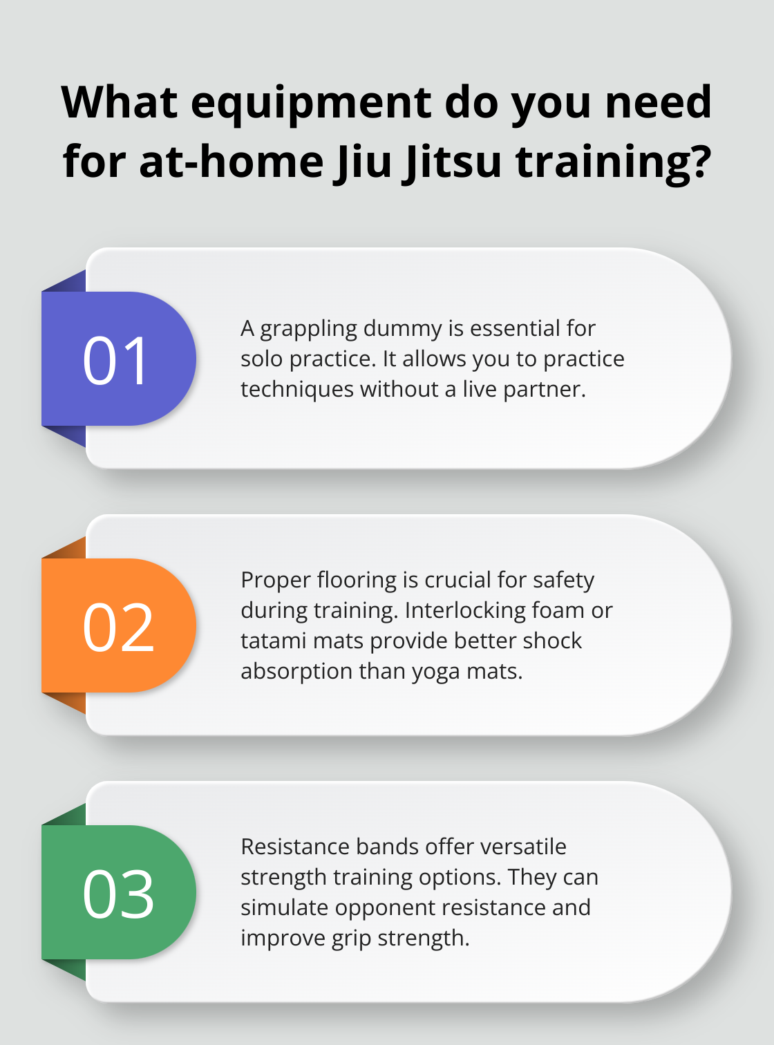 Infographic: What equipment do you need for at-home Jiu Jitsu training? - at home jiu jitsu training