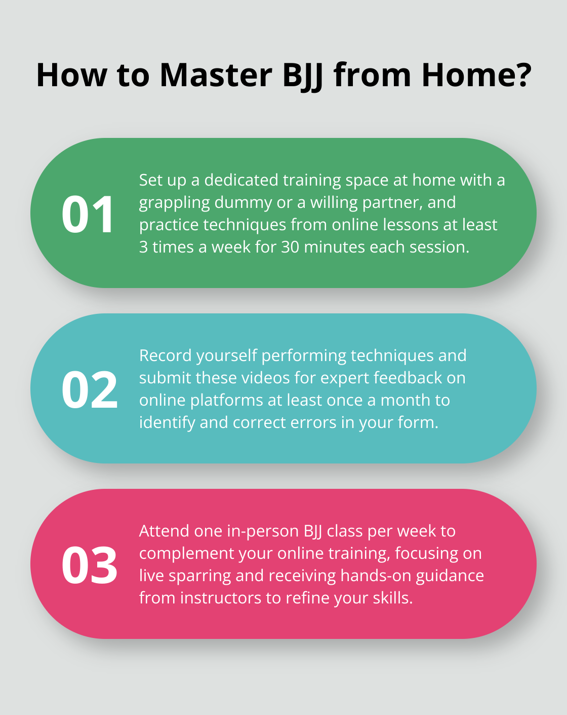 Infographic: How to Master BJJ from Home? - brazilian jiu jitsu online training