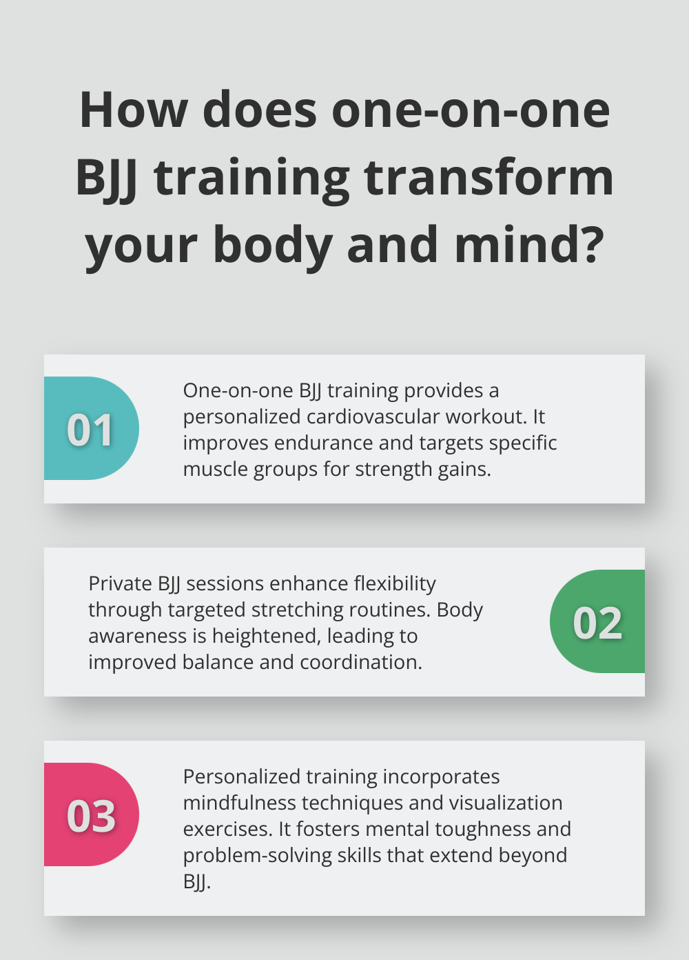 Infographic: How does one-on-one BJJ training transform your body and mind?