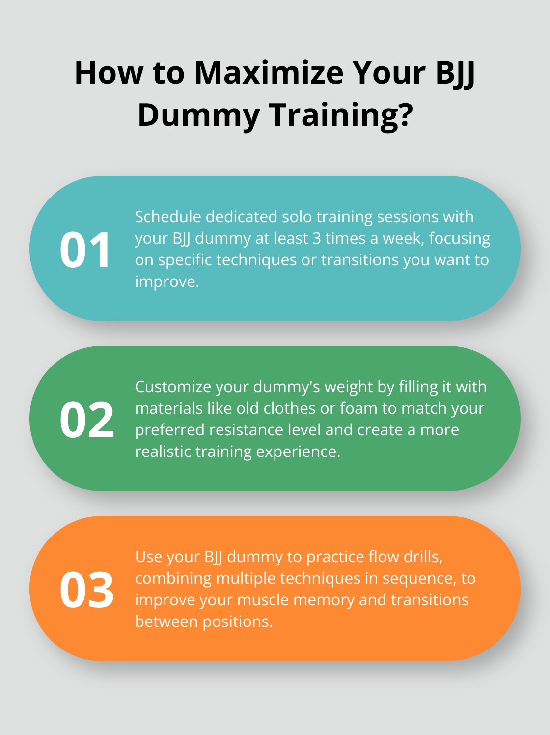 Infographic: How to Maximize Your BJJ Dummy Training?