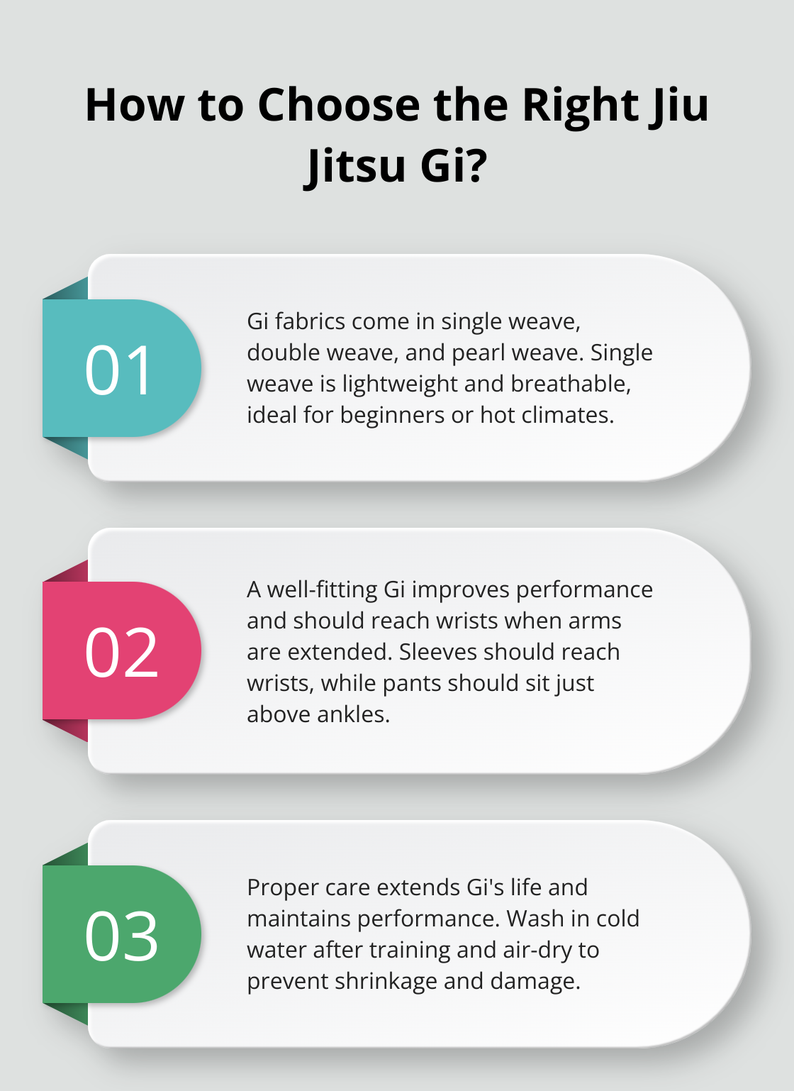 Infographic: How to Choose the Right Jiu Jitsu Gi? - jiu jitsu training equipment